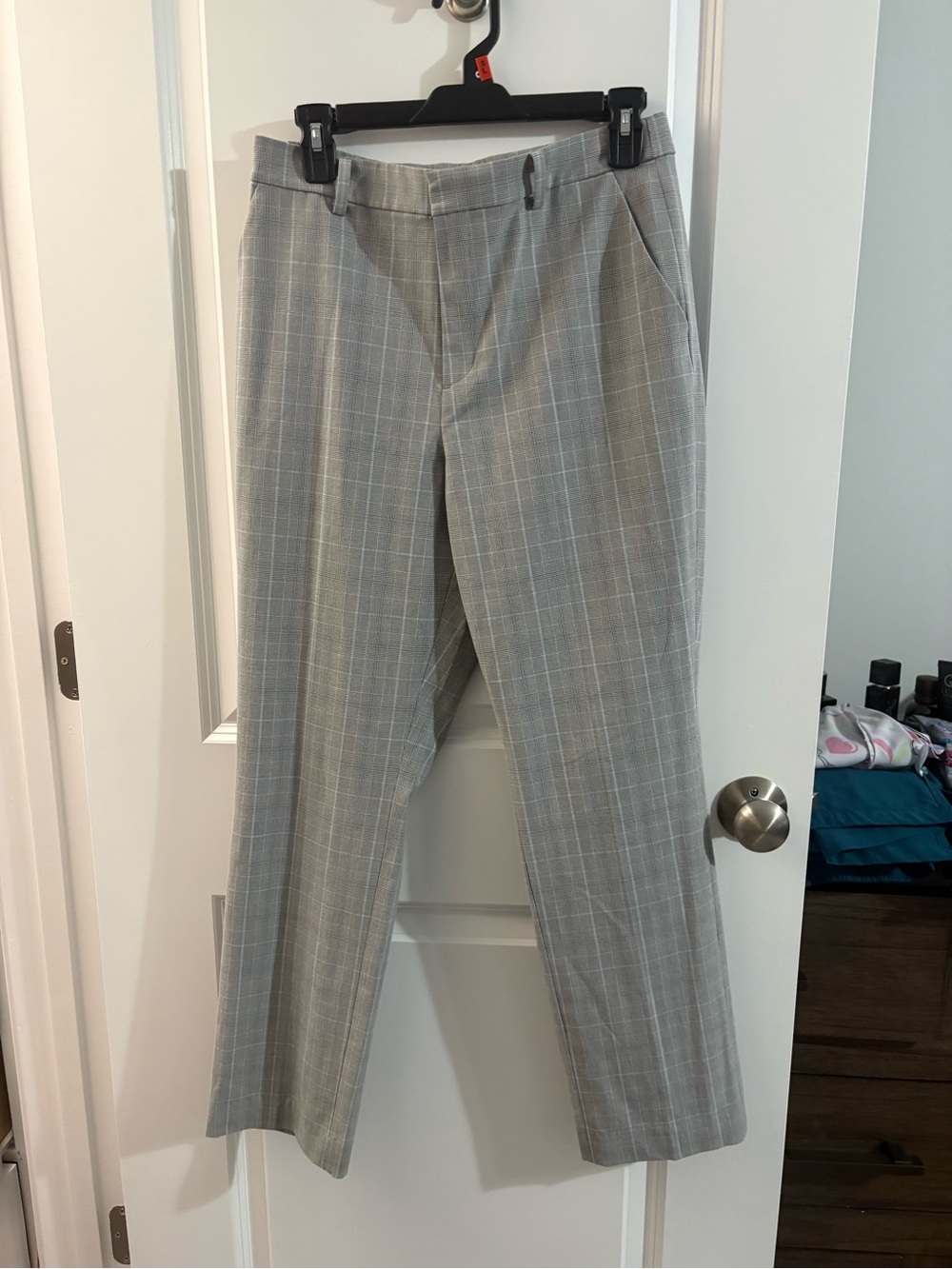 Women’s Gray Plaid Dress Pants